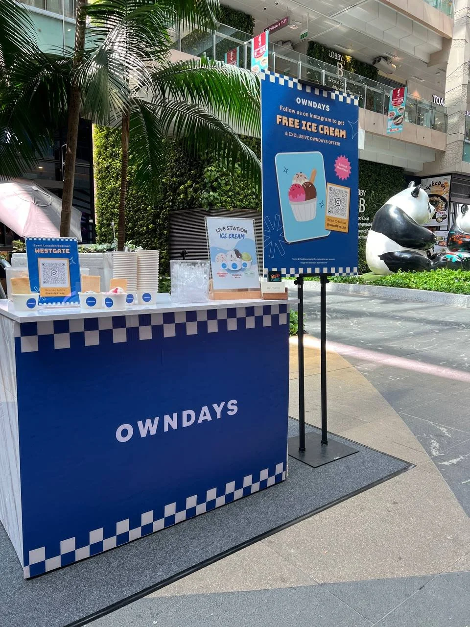 scooped ice cream live station ice cream cup variety of flavours custom cups stickers ice cream bar catering event singapore wedding corporate road shows live experience