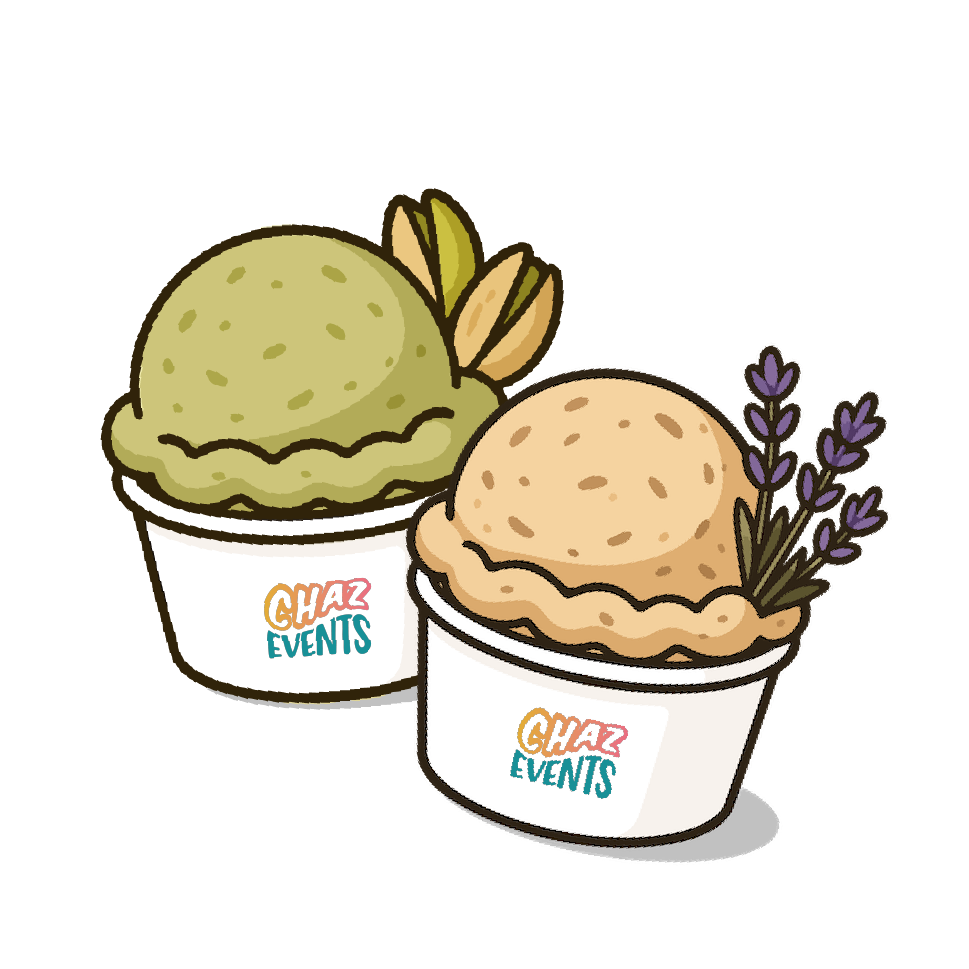 premium gelato live station scooped ice cream treats catering dessert