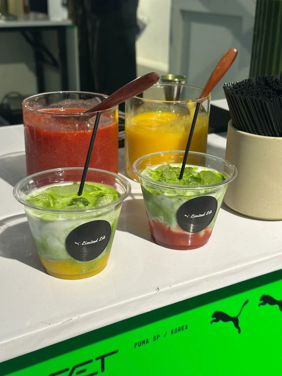 strawberry matcha latte iced live station beverage ig worthy instagram drinks live station singapore catering events mobile cart custom customisation