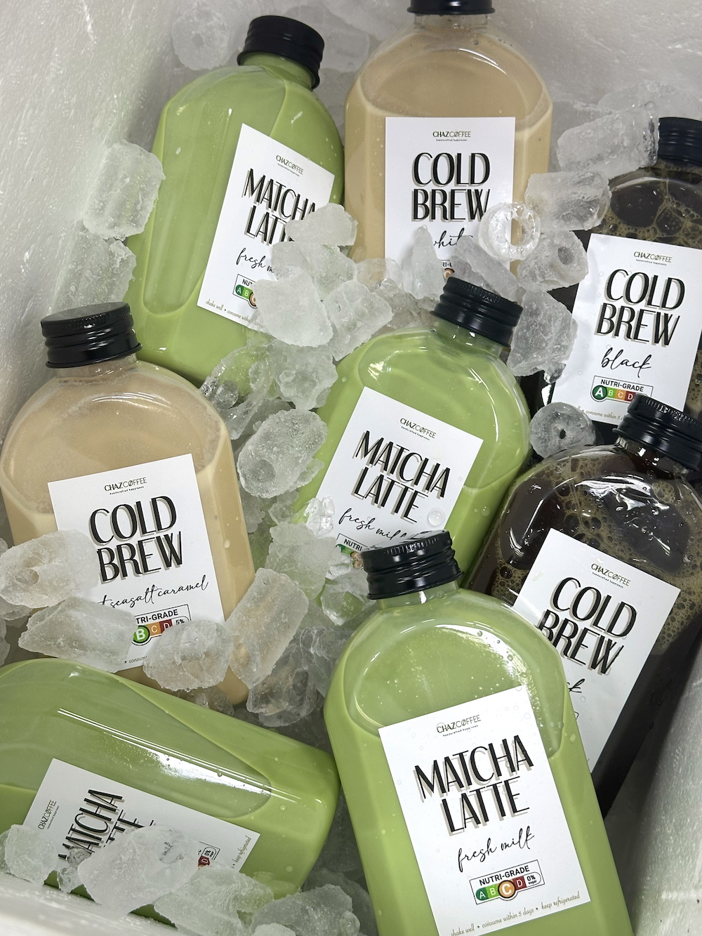 cold brew coffee cold brew tea bottles matcha white black oolong tea delivery bulk order event chaz events singapore live station