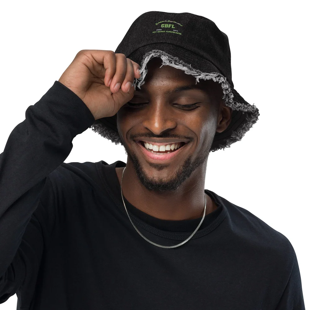 Funky Junque Women's Distressed Baseball Cap – Vintage Embroidered 'Blessed' Sunflower Patch Hat, Onyx Black