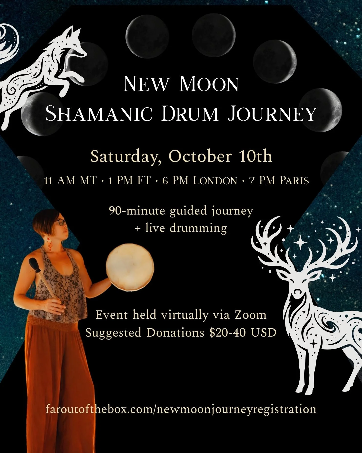 New Moon Shamanic Drum Journey (VIRTUAL)