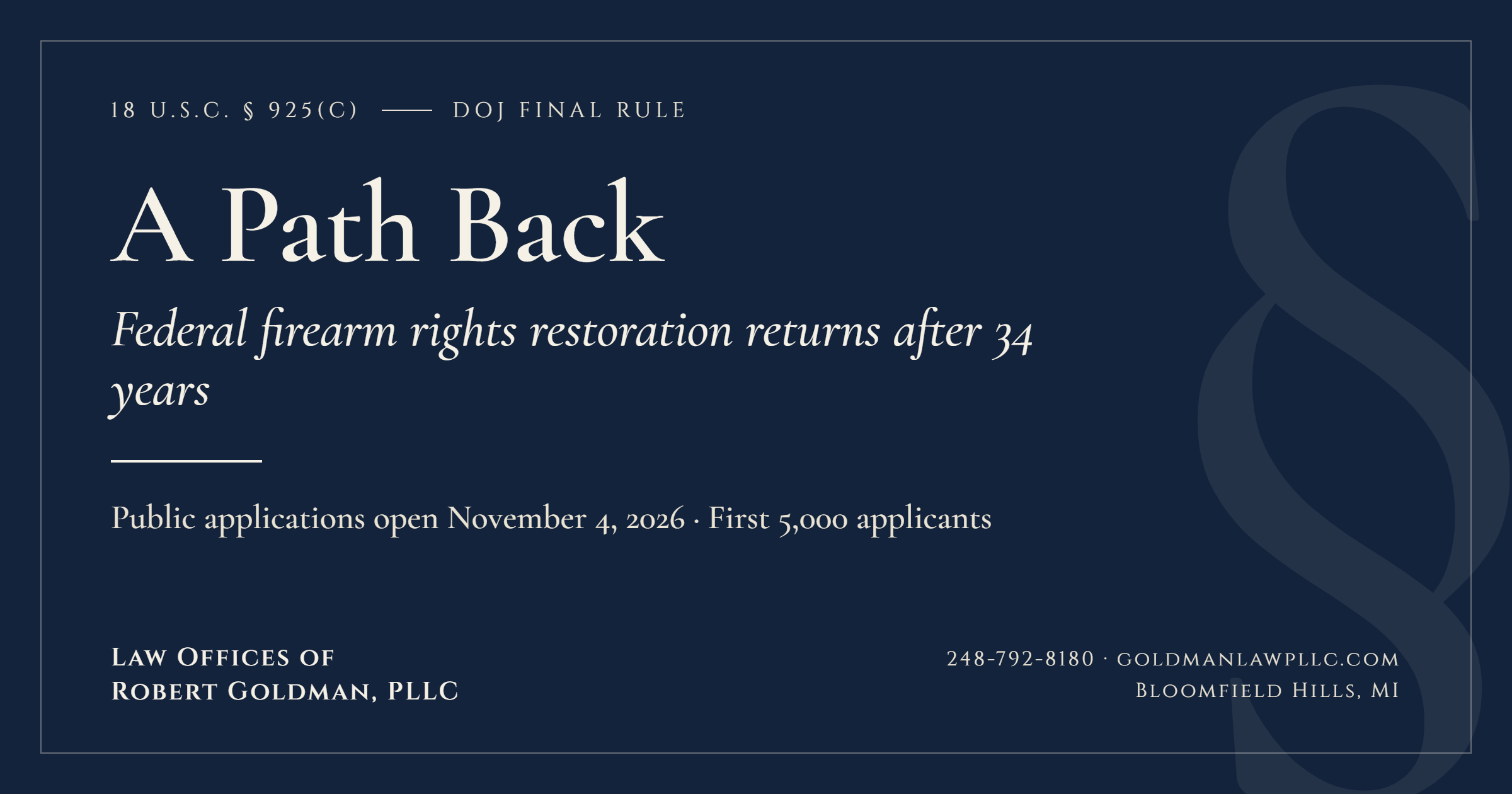 A Path Back: Restore Your Federal Gun Rights Under the New DOJ Rule