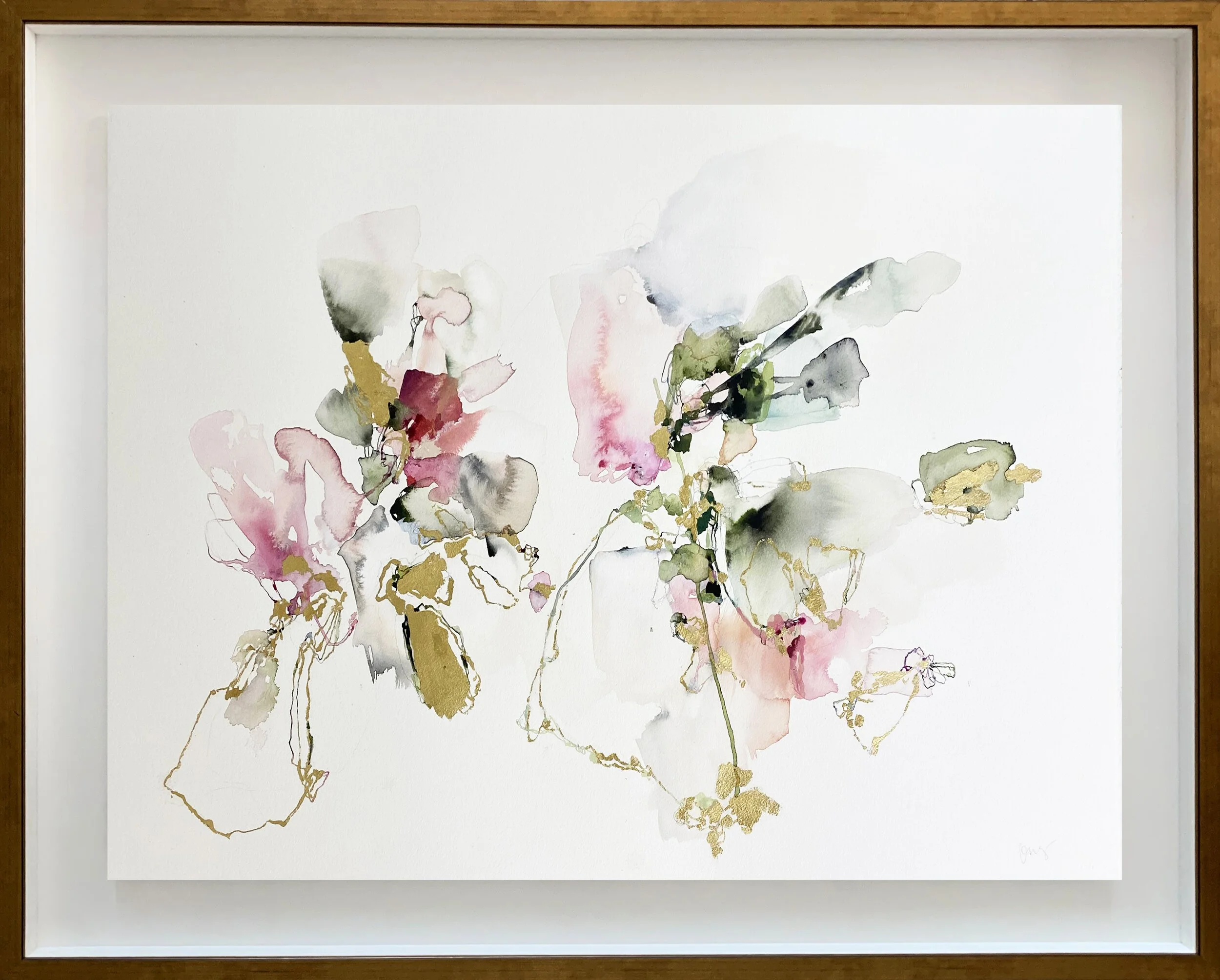 Custom abstract artwork by Stephanie Ong on watercolor paper.