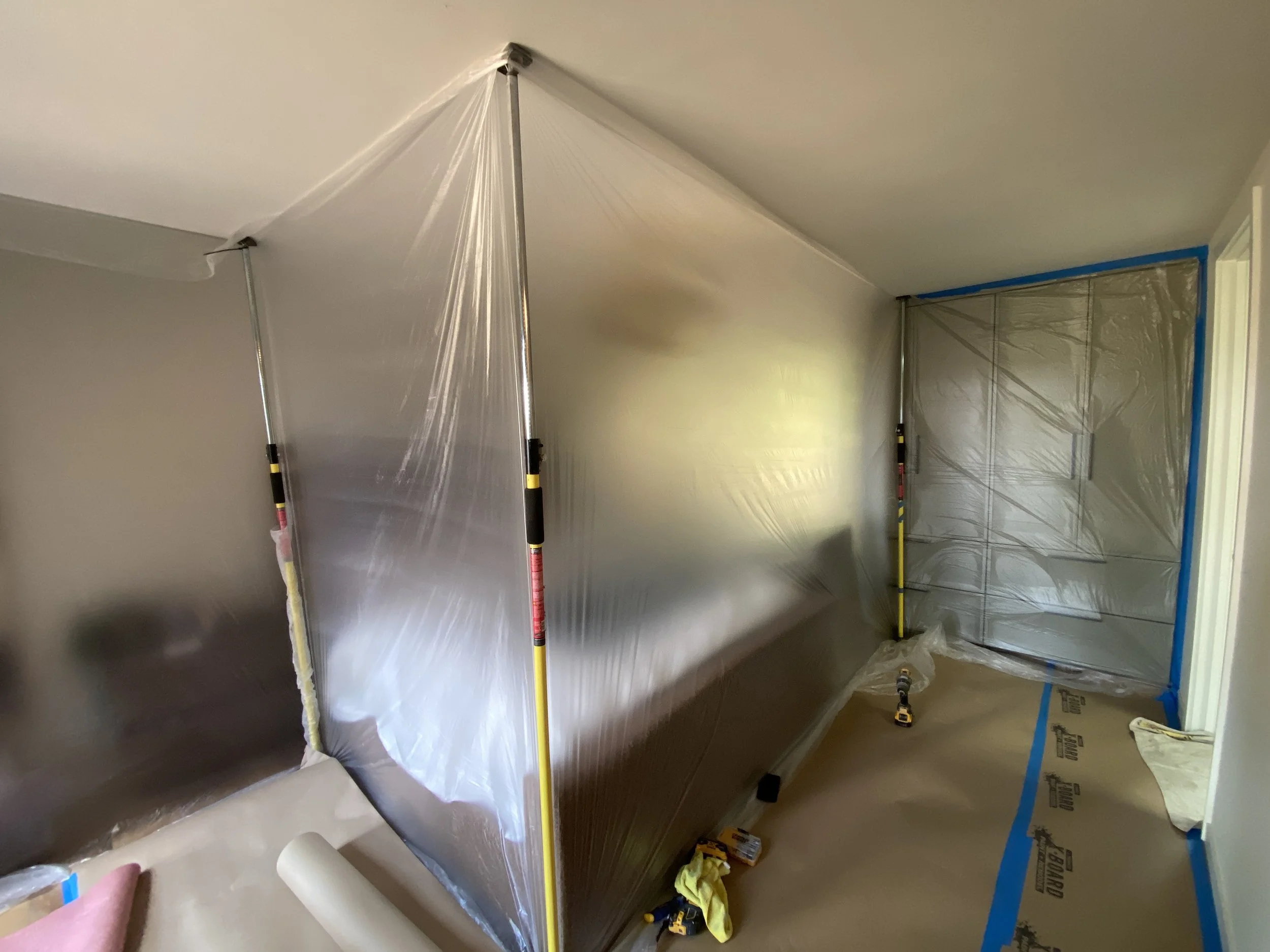 Protection of the room while we work on the bathroom