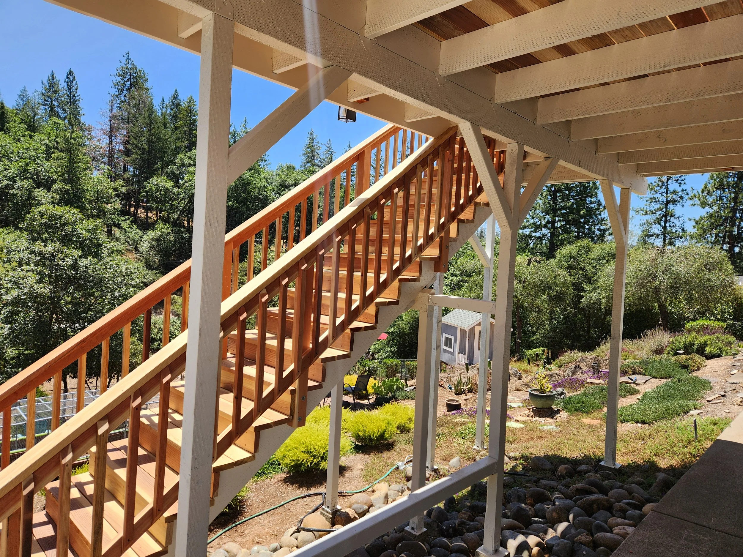 New supports and stairs