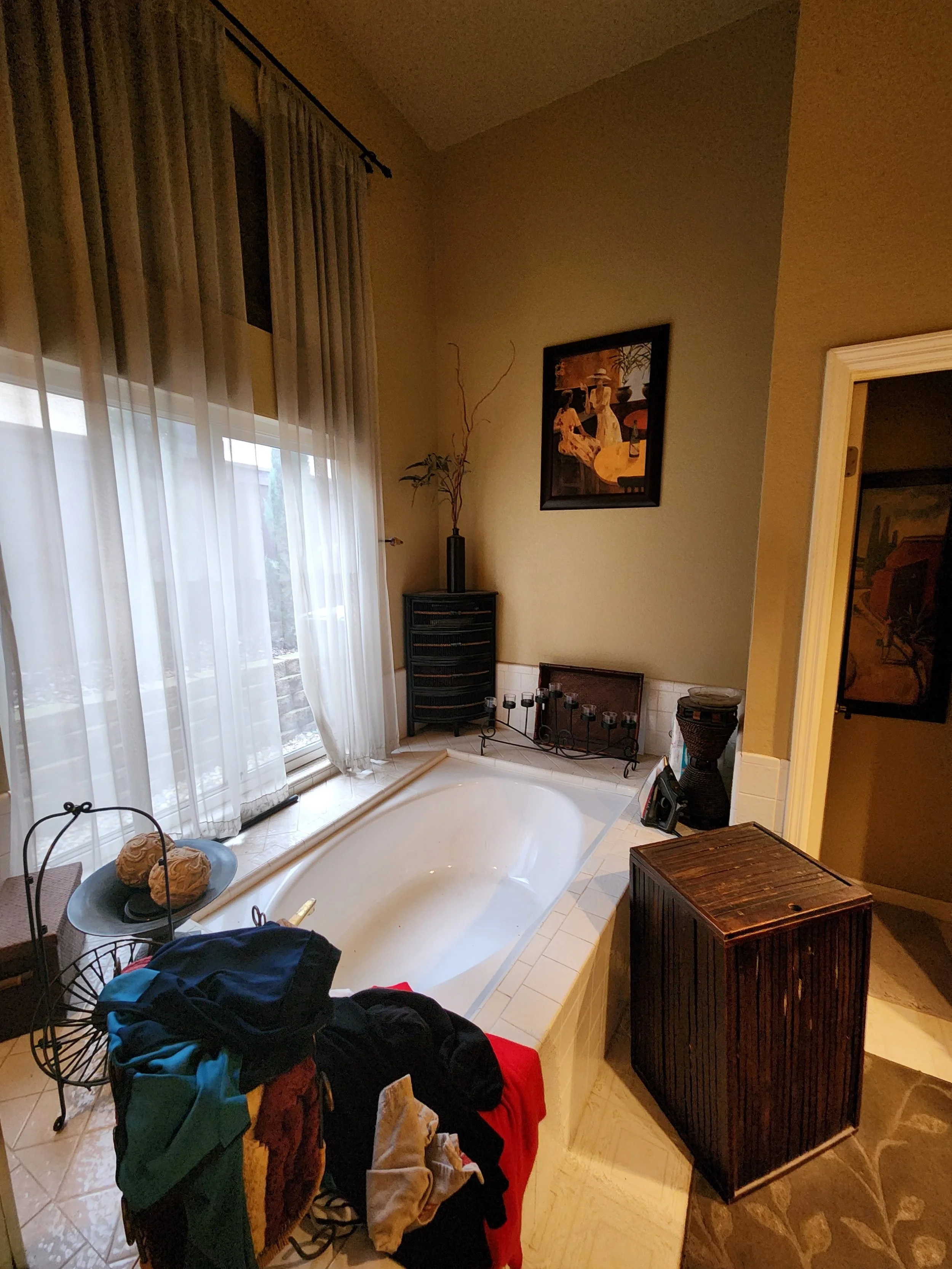 This tub took too much space and the clients did not use it