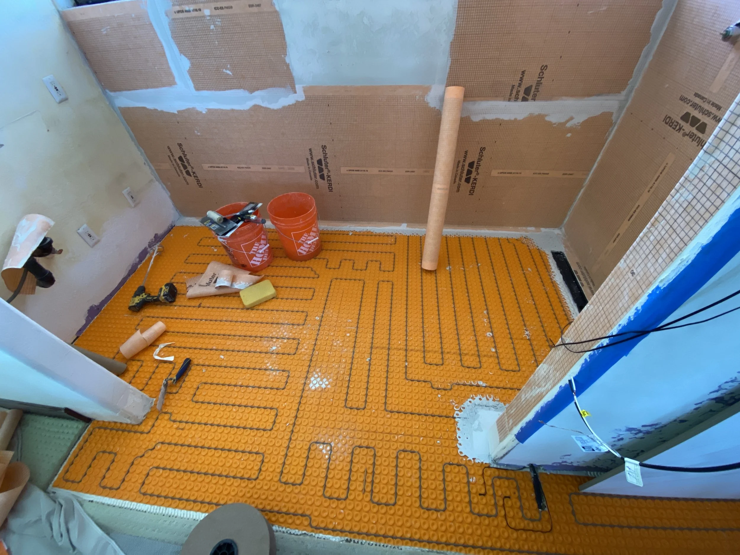 This is what heated floors look like underneath