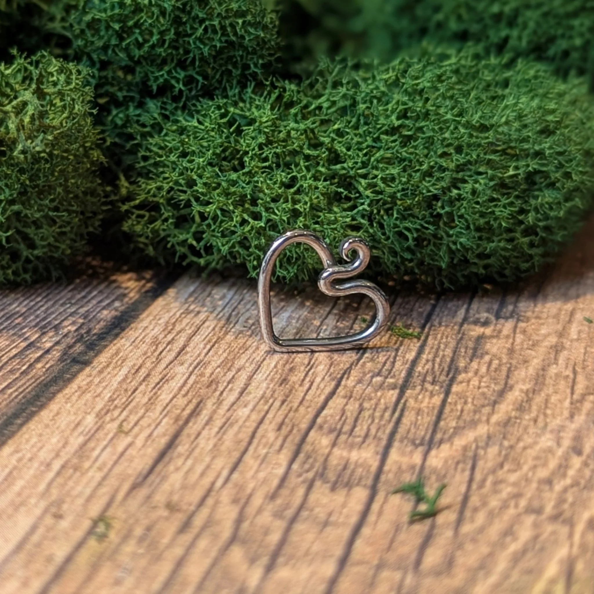 Interstellar. Niobium 'Sacred heart' Daith Ring