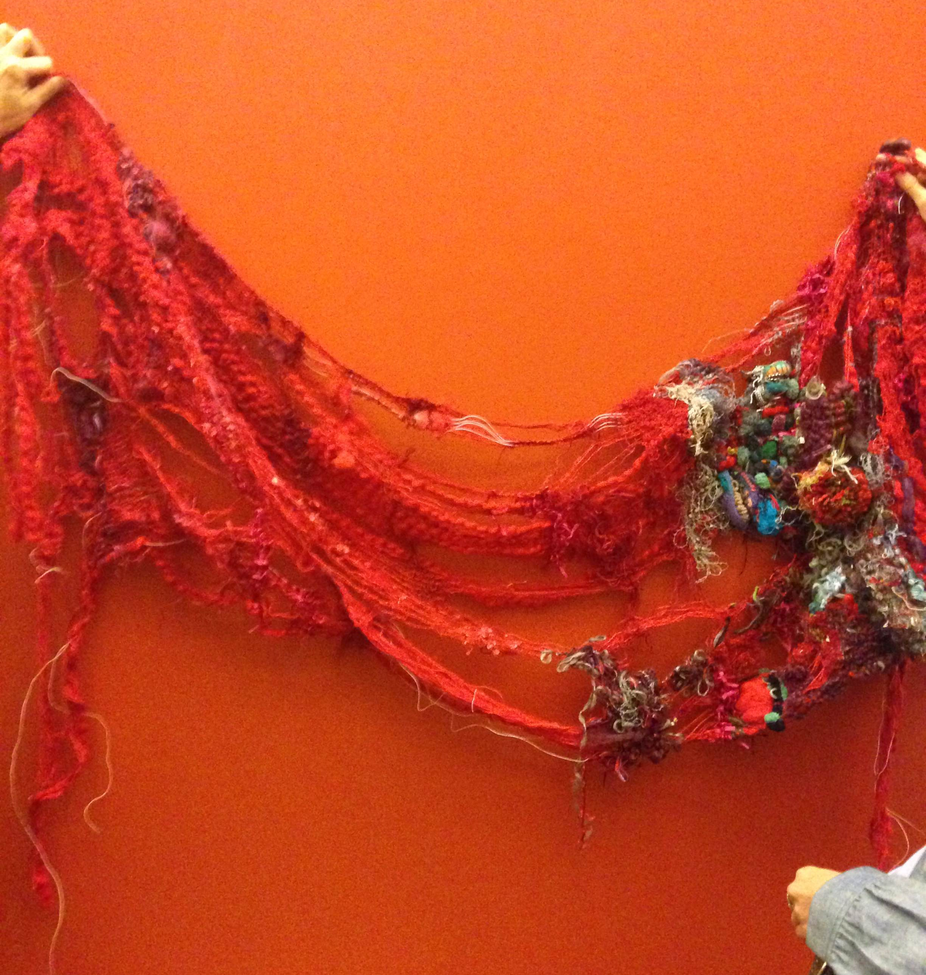 Nobu's tapestry was shown at the presentation.