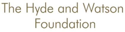 The Hyde and Watson Foundation in brown lettering