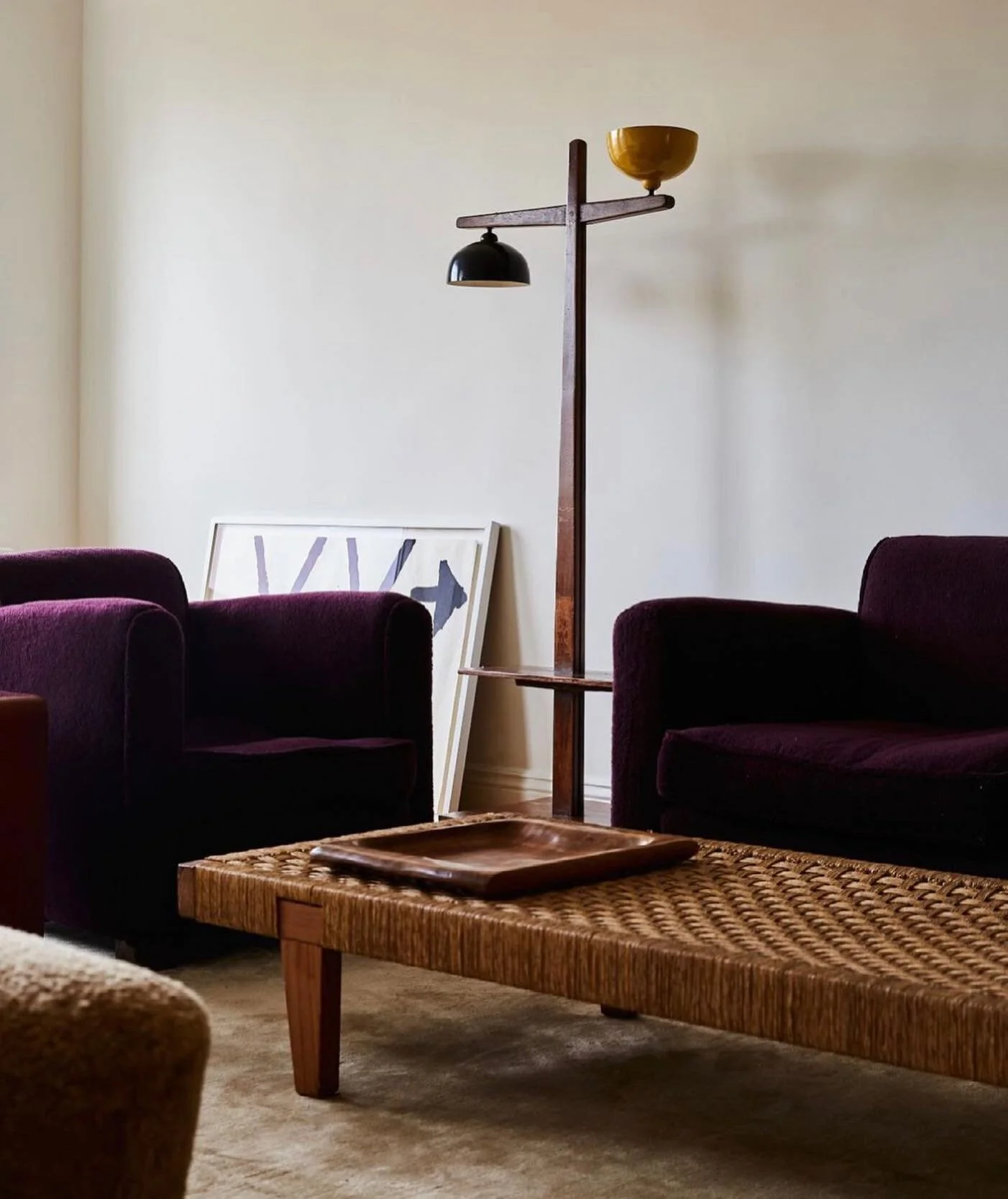 Not to be dramatic but I&rsquo;d sell my soul for these aubergine mohair chairs @studiogiancarlovalle

Photo by @timsalisbury