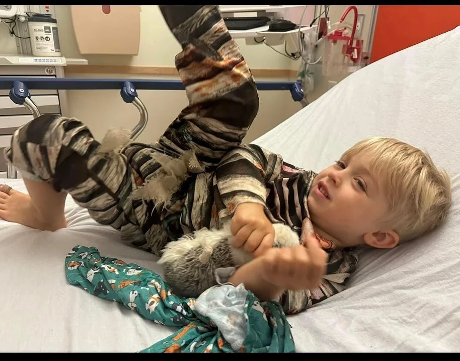 Ethan is at @ochbuffalo for his annual MRI today! Fingers crossed for a favorable outcome! We continue our partnership with the hospitals in Buffalo and Rochester, @urmed_gch in donating our onesie packages to each hospital through Ethan&rsquo;s Proj