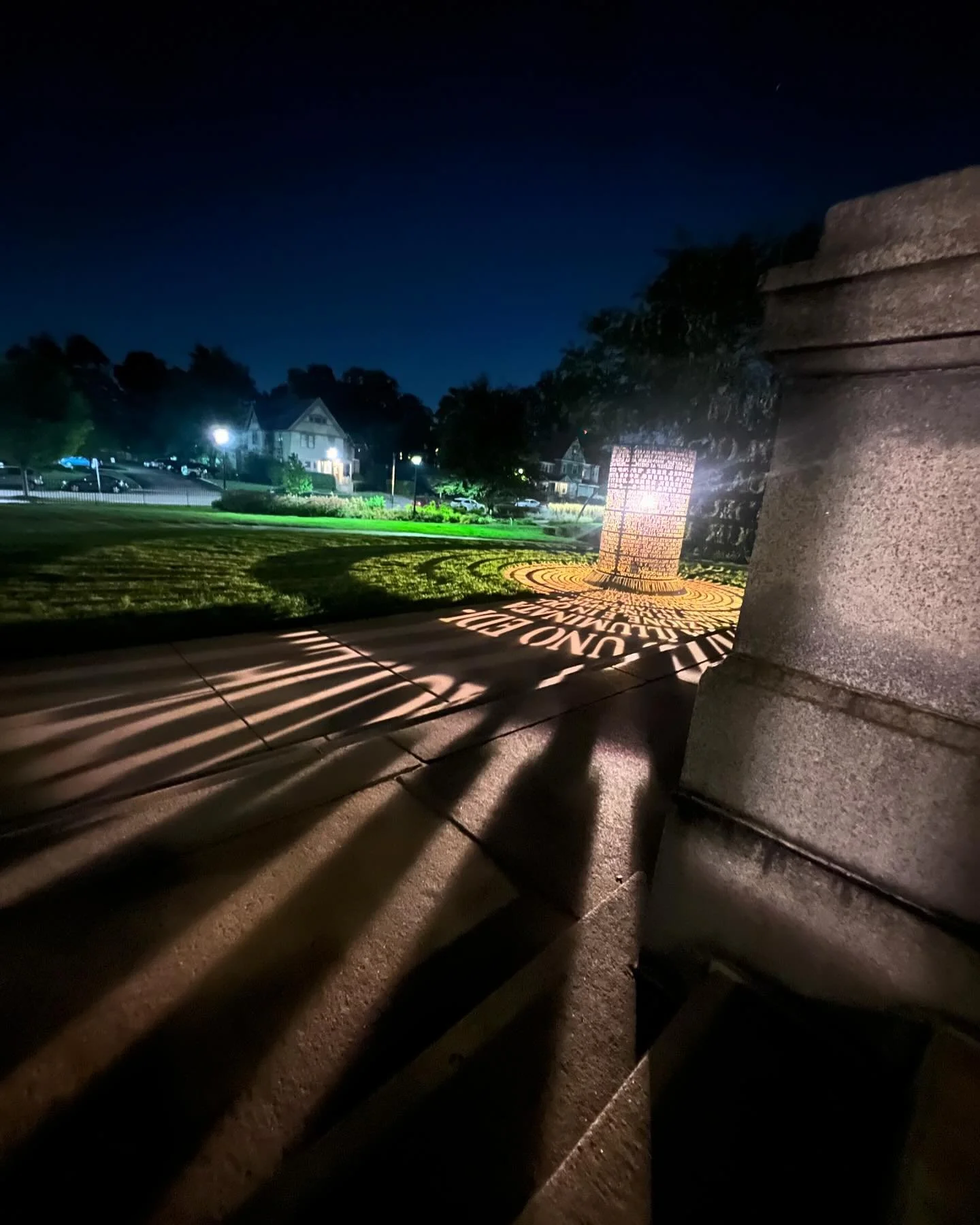 Moonlight walk at @magrochester with grandson #1 @robert_totaro_44 #grandson #art #artmuseum