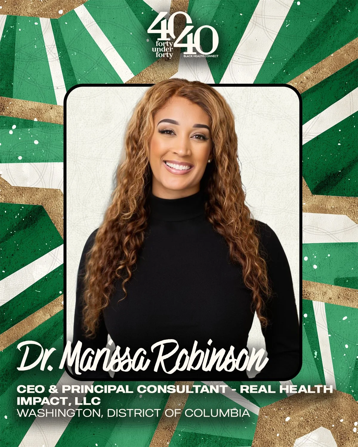 Dr. Robinson honored in Black Health Connect 2026 40 under 40 cohort