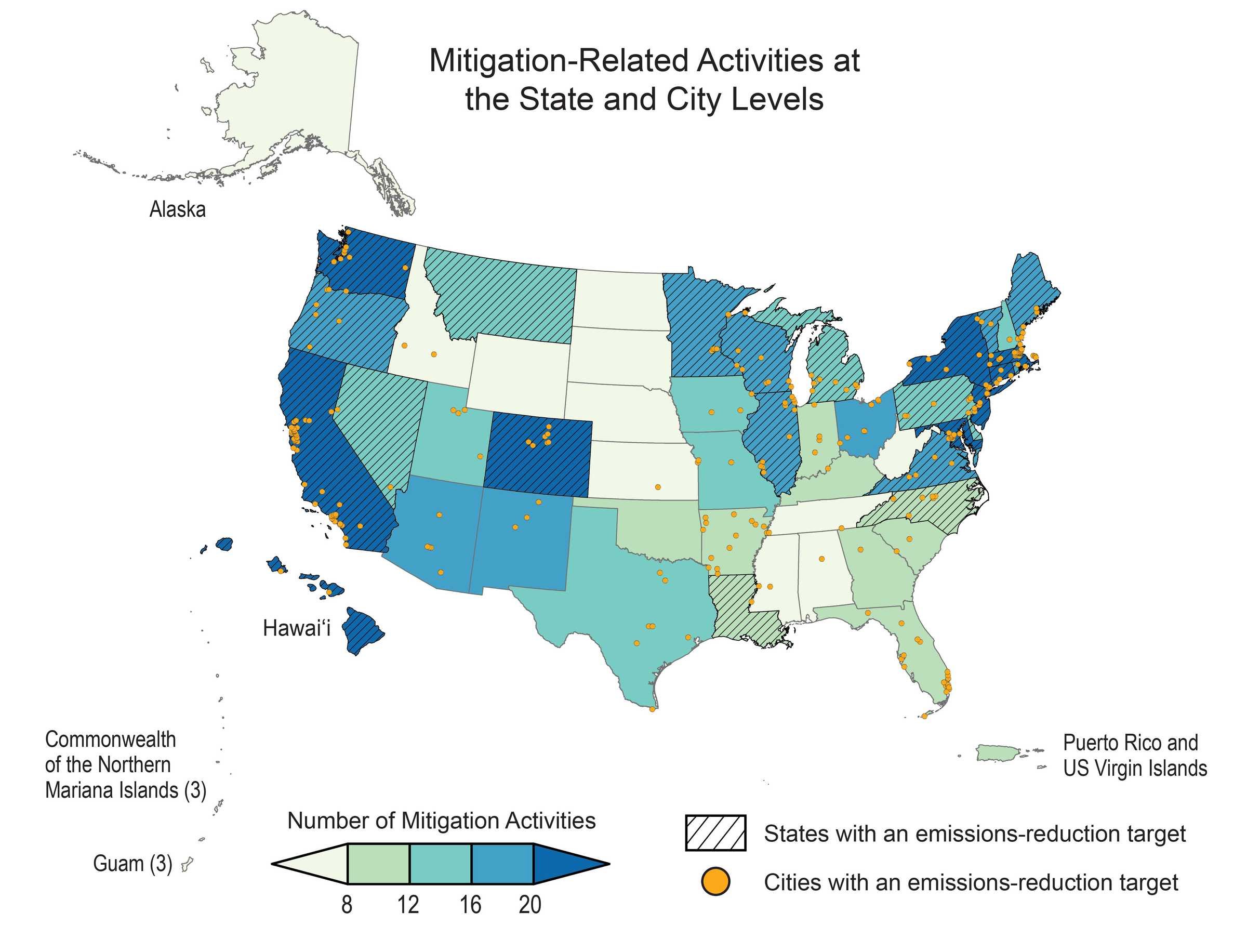 Mitigation activities across the US as of 2022. Source:  NCA5  