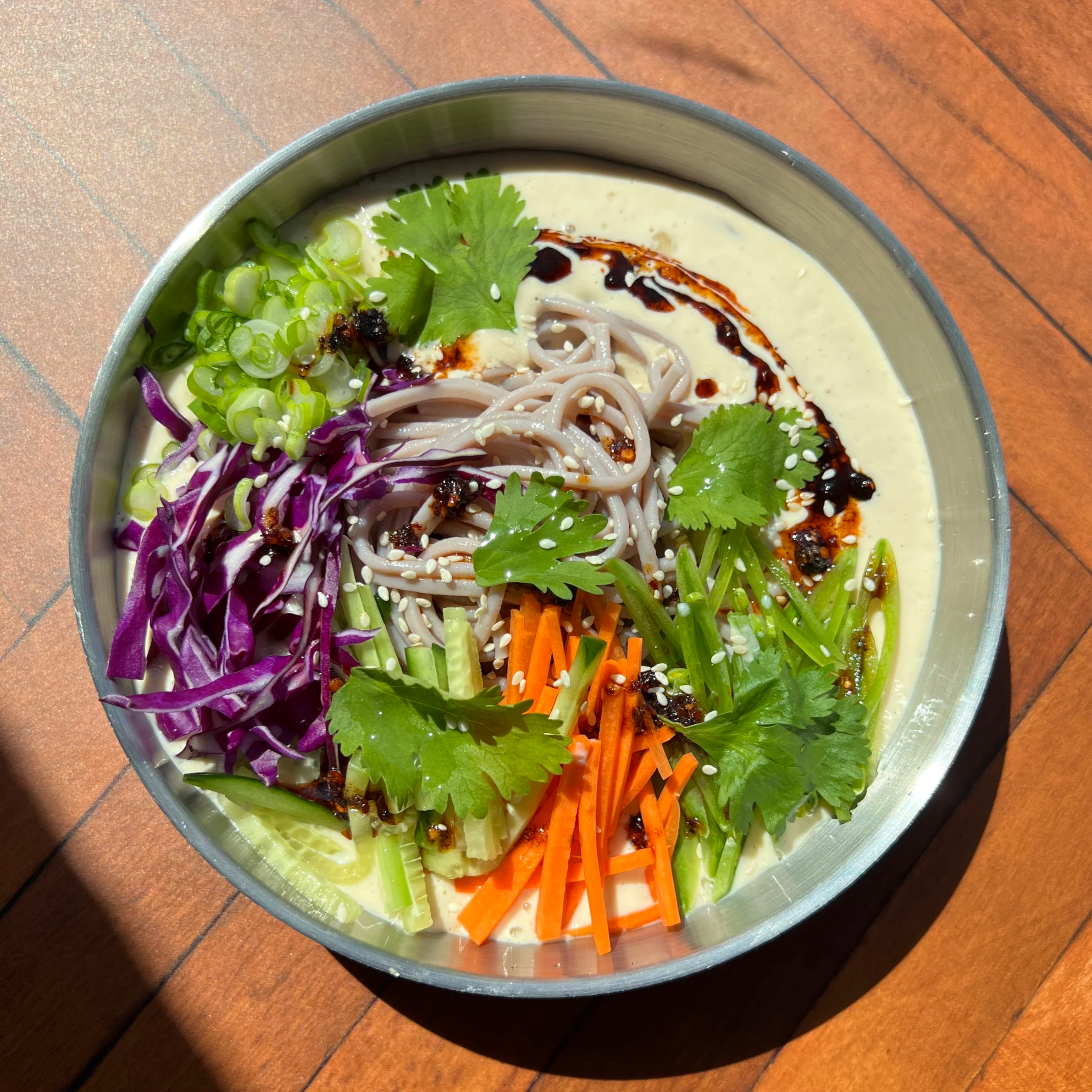 Cold Soba Noodles with Silken Tofu Ginger Sauce