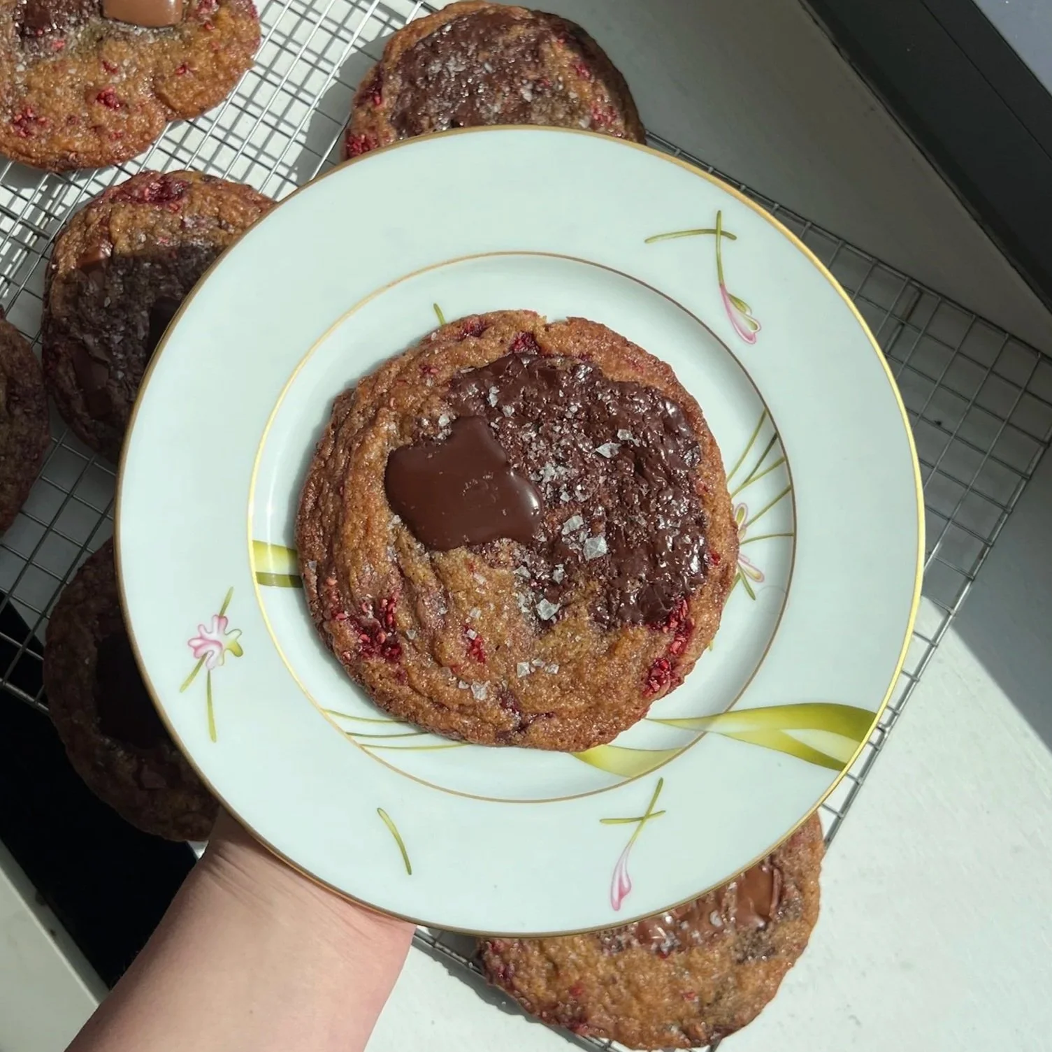 Raspberry Chocolate Chunk Cookies