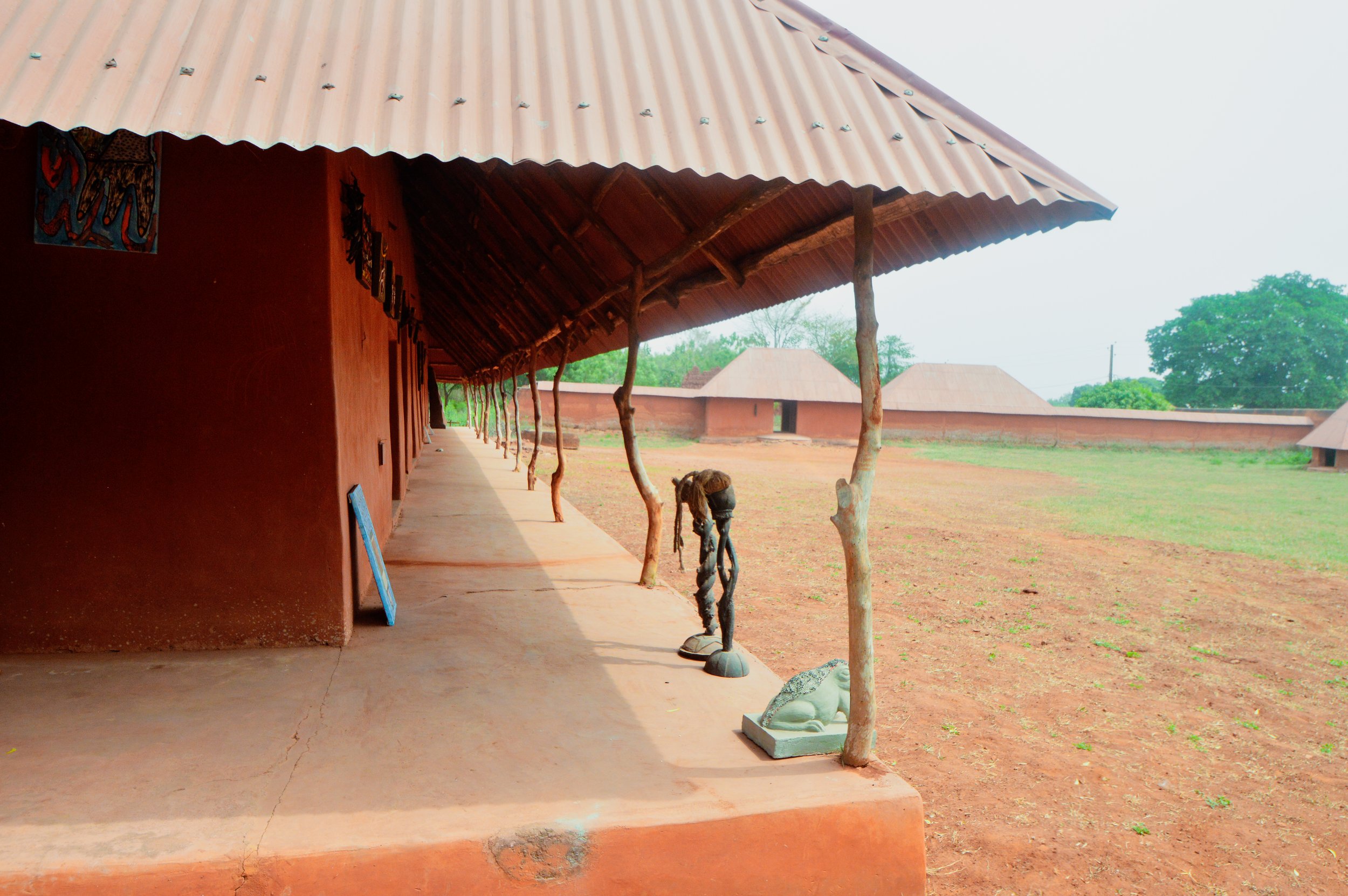 The earth-toned corner of one of the Palaces of Abomey, formerly the Kingdom of Dahomey. (Copy)