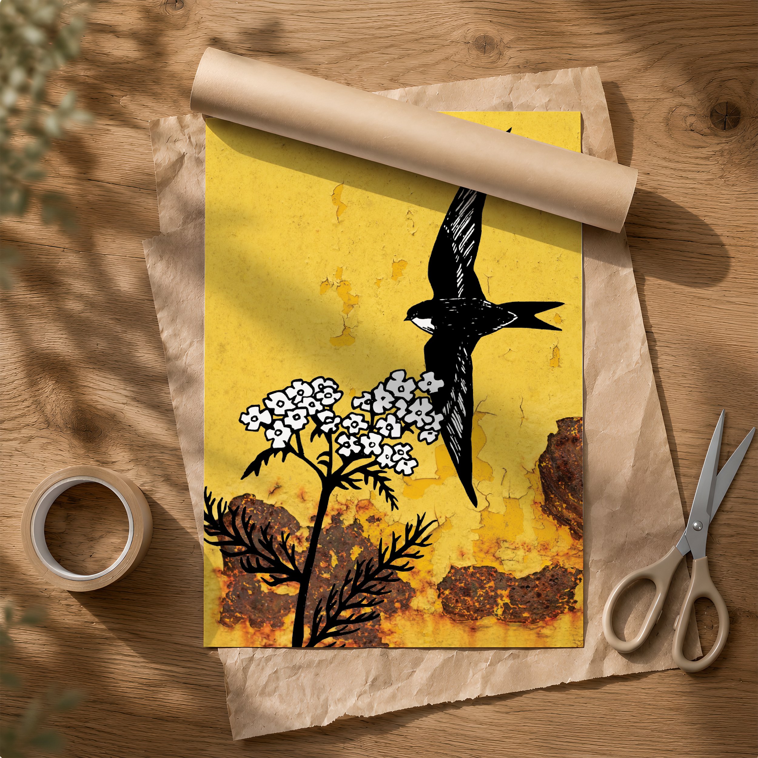 'Swift' Poster & Tube on Brown Paper.jpg