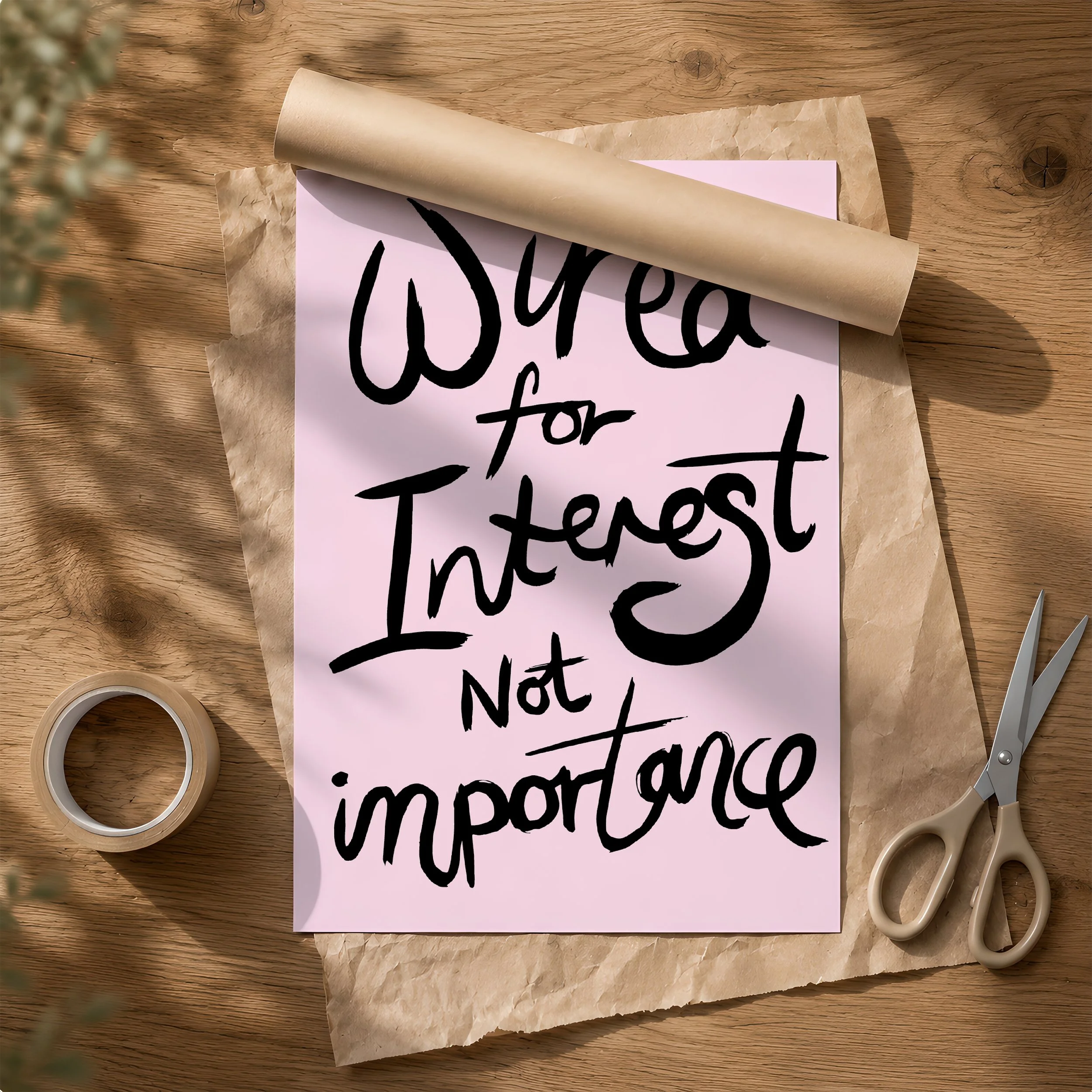 'Wired for Interest' Poster & Tube on Brown Paper.jpg