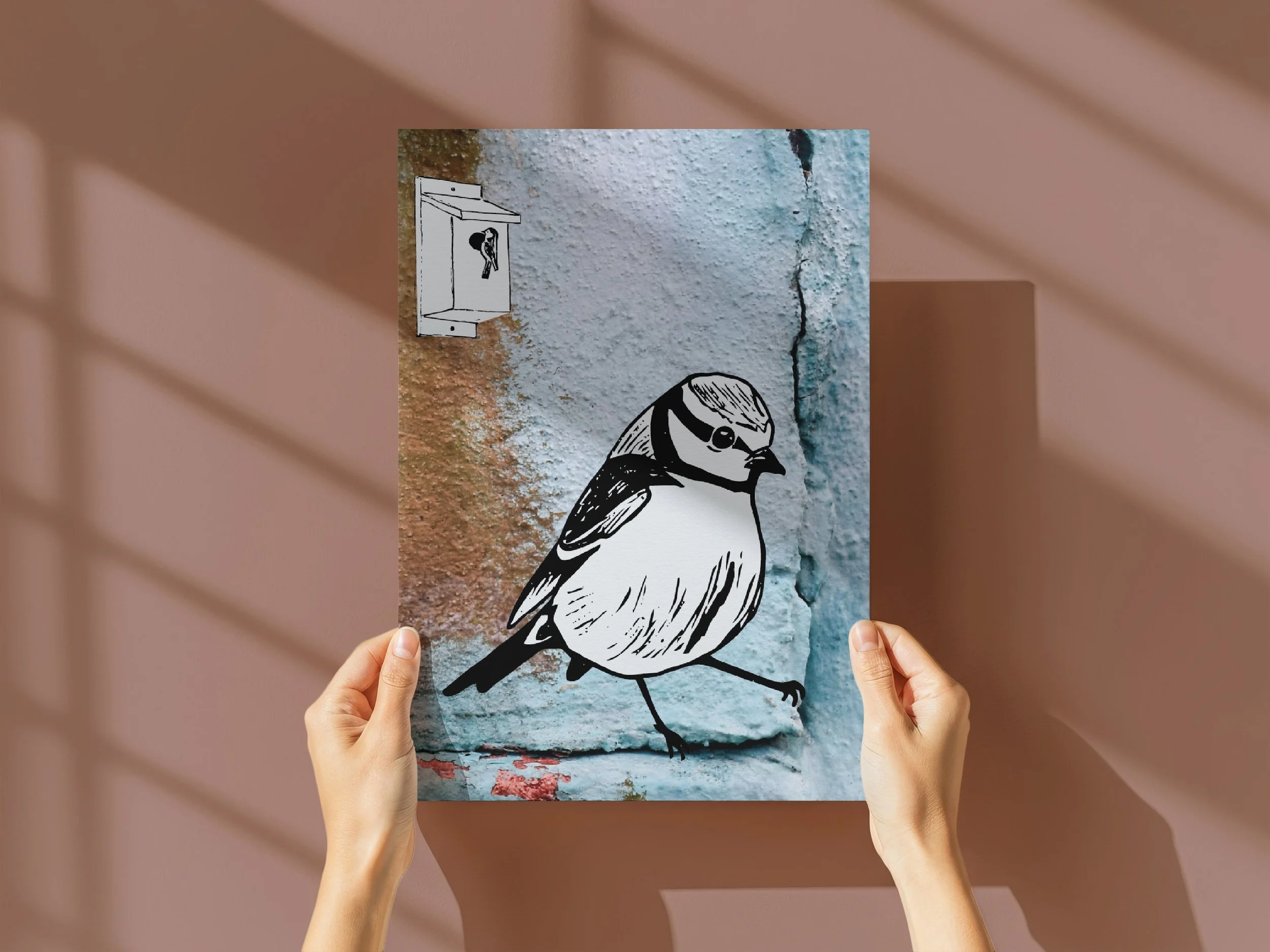 'Blue Tit' Poster in Hands.jpg