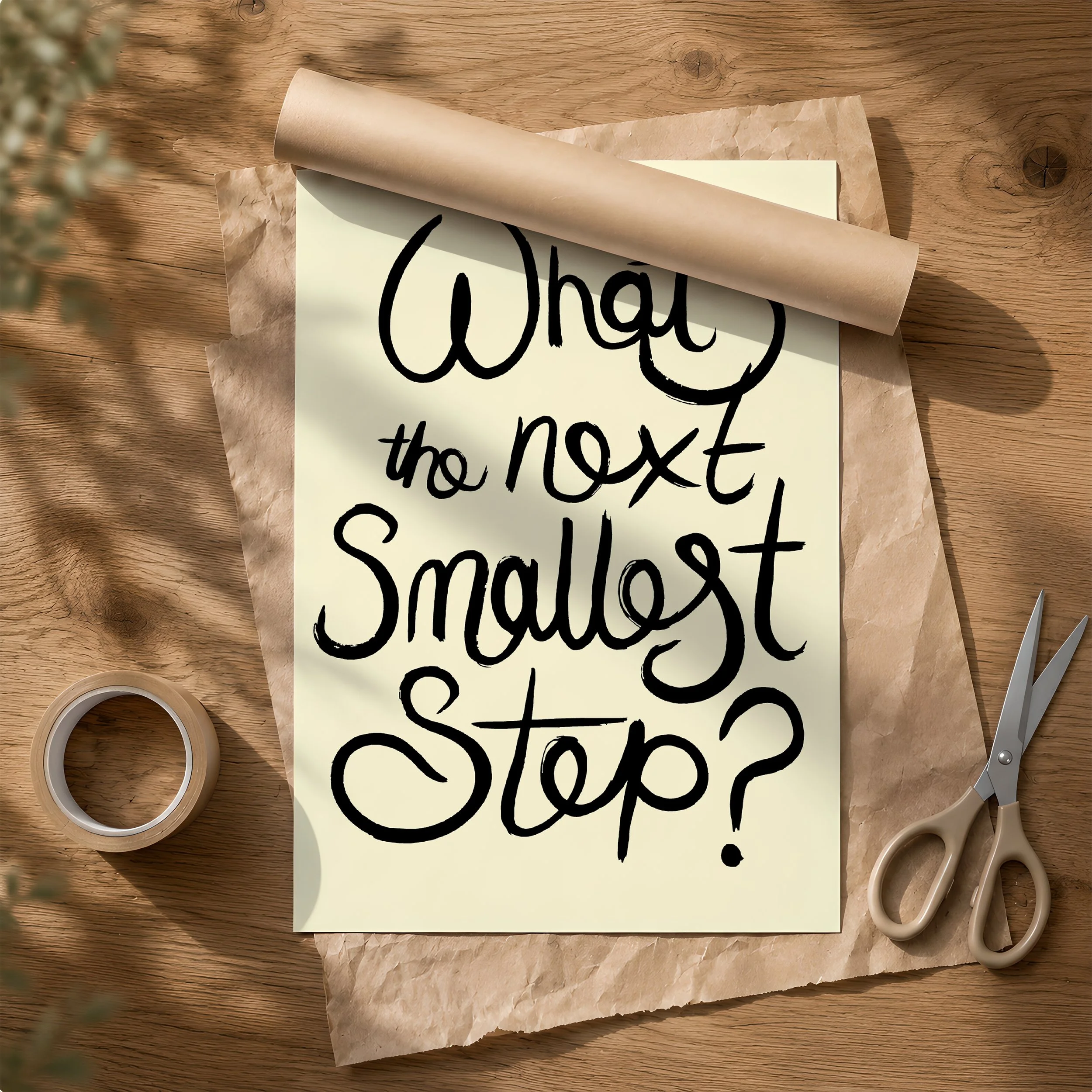 'Smallest Step' Poster & Tube on Brown Paper.jpg