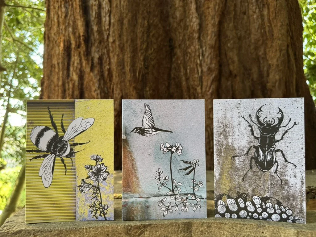 Bumblebee Card with Friends on Redwood.jpg