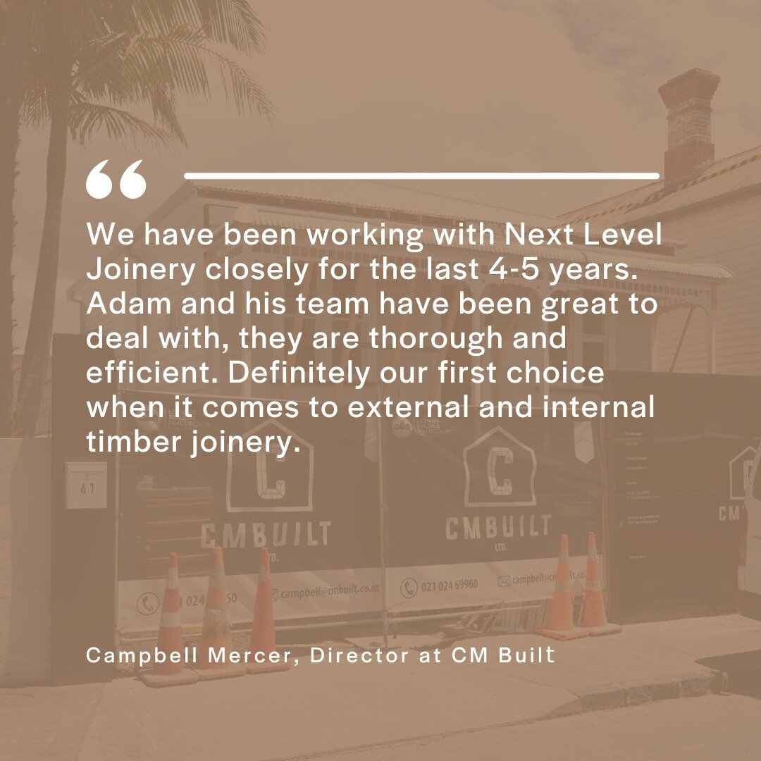 Much appreciation for @CMBuilt_ltd, we&rsquo;ve absolutely loved working with you! 

#NextLevelJoinery #TimberNerds #Villa #Auckland #NZBuild #timberwindows #timberdoors #timberjoinery #aucklandbuilders #aucklandrealestate #aucklandproperty #woodendo
