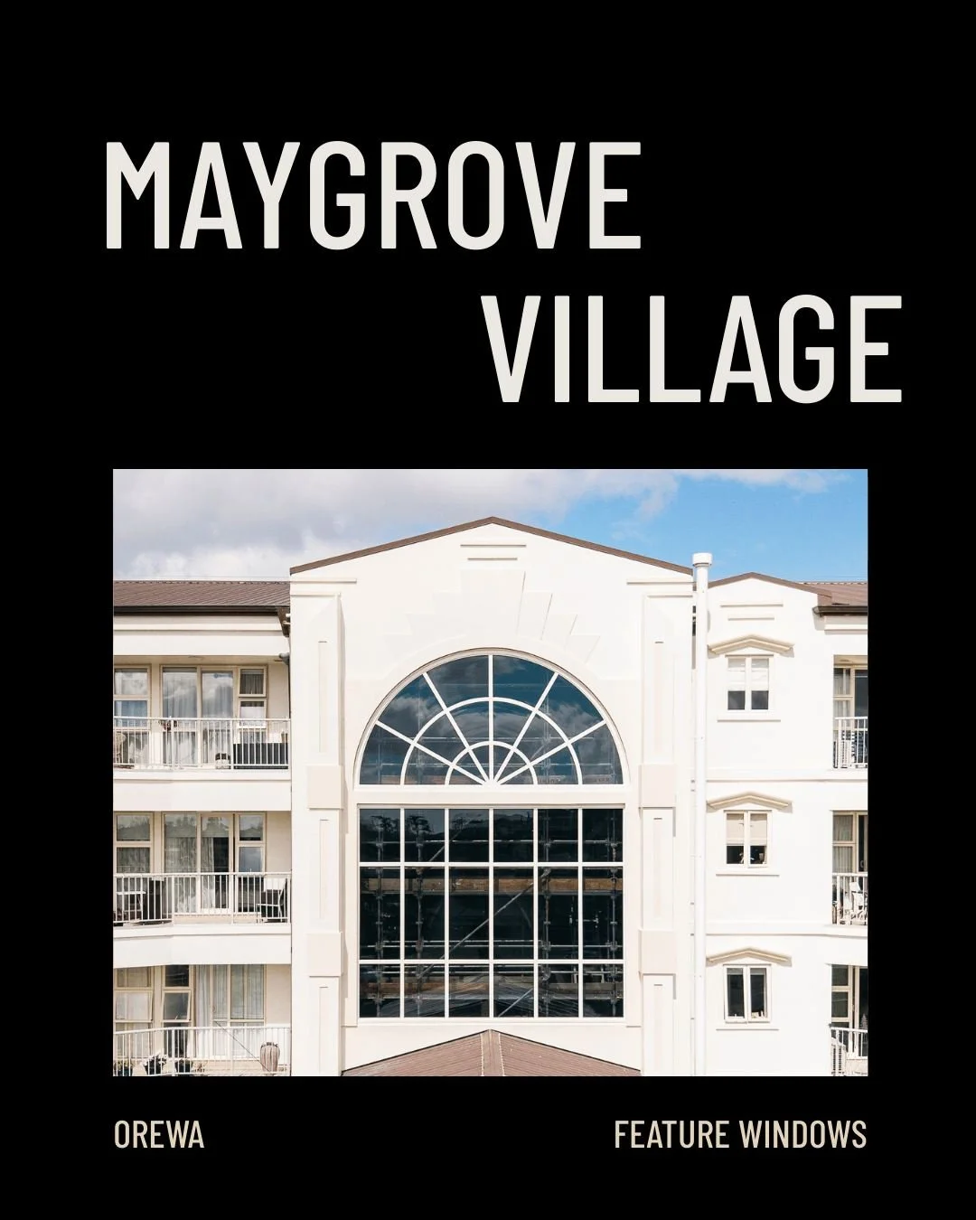 A grand centrepiece of Maygrove Retirement Village in Orewa

Supplied as part of scheduled maintenance, these timber arch windows replaced the original aluminium joinery that had failed due to leaks.

For a project of this scale, we flat-packed the c