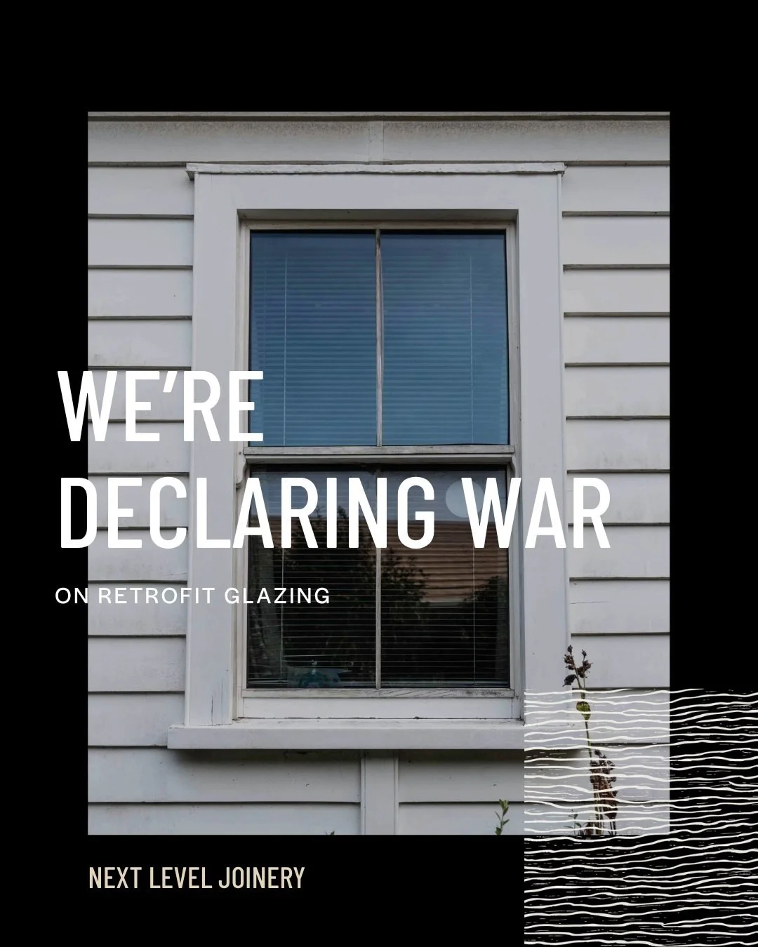 We're declaring war on retrofit glazing.

For too long, it's been treated as the obvious fix for older single-glazed homes. But here's what retrofit can actually involve:

‣ removing a significant amount of timber from older sashes,
‣ fitting glass t