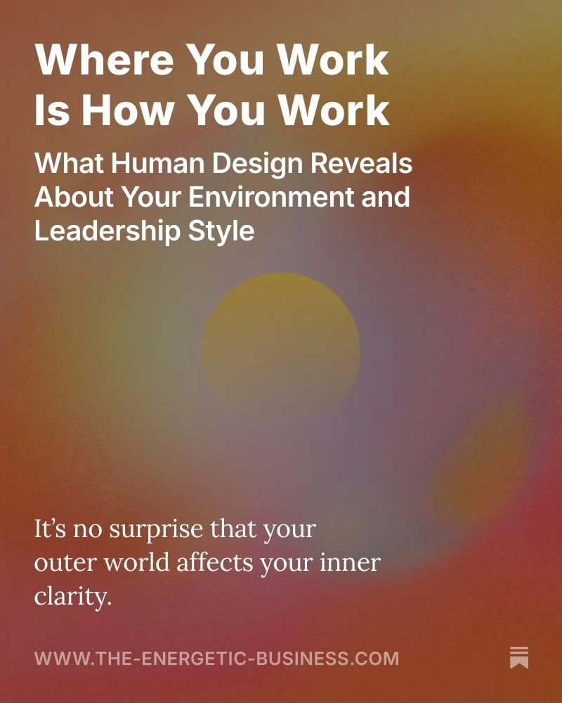 Where you Work is How you Work