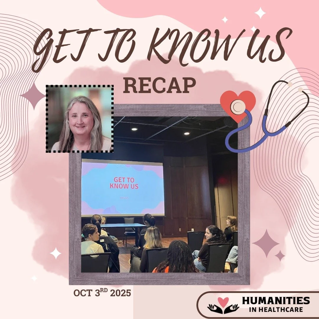 Recap of our “Get to Know Us” event.
Thank you all for coming and engaging in a deep conversation. A big thank you to our guest speaker, Prof. Julie Tipping, for providing insight on the importance of narrative in medicine. 🩺
We hope