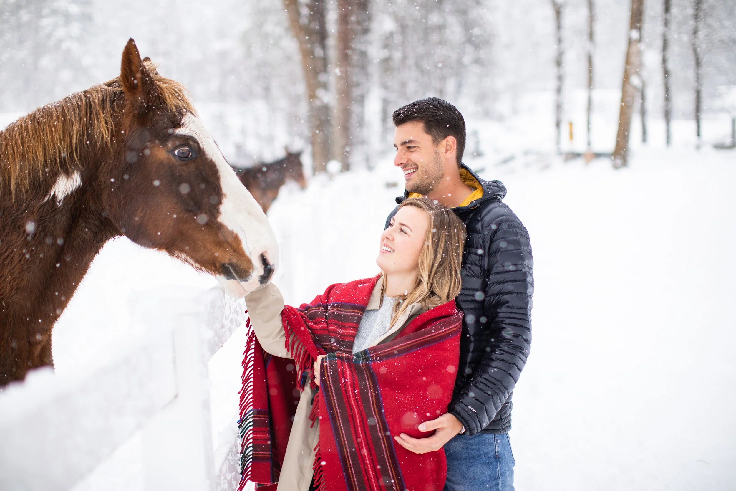 Snowy Montana Engagement Session | Winter Mountain Photos by Brian Powers