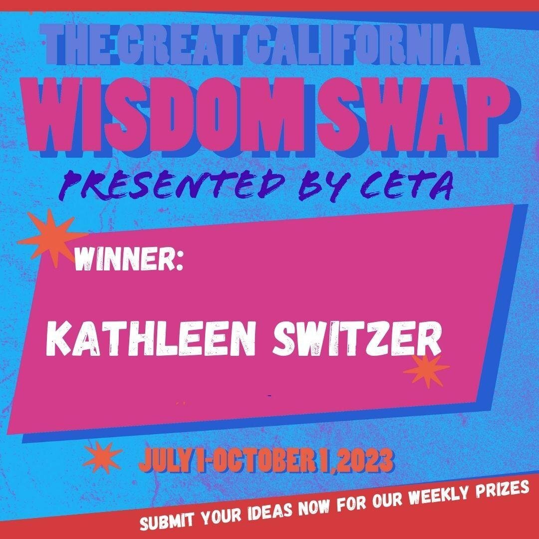 Congratulations to the past three winners of the GREAT CALIFORNIA WISDOM SWAP.....Kathleen Switzer, Bryan Ringsted, and Martin Rodriguez! They won &quot;Why Is That So Funny&quot; by John Wright, &quot;The Stage Actor's Handbook&quot; by Michael Kost