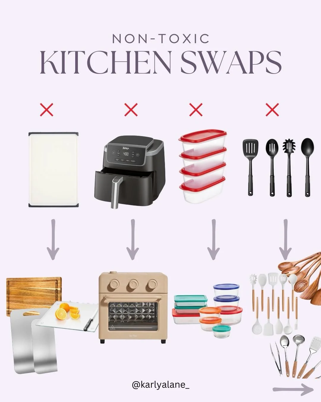 Comment &ldquo;kitchen&rdquo; to make these swaps!

Have you made these swaps in your kitchen yet!? Let me know which swap you&rsquo;re having the hardest time with in the comments 👇👀

&mdash;&mdash;
Non-Toxic Kitchen | Toxin free kitchen | Stainle