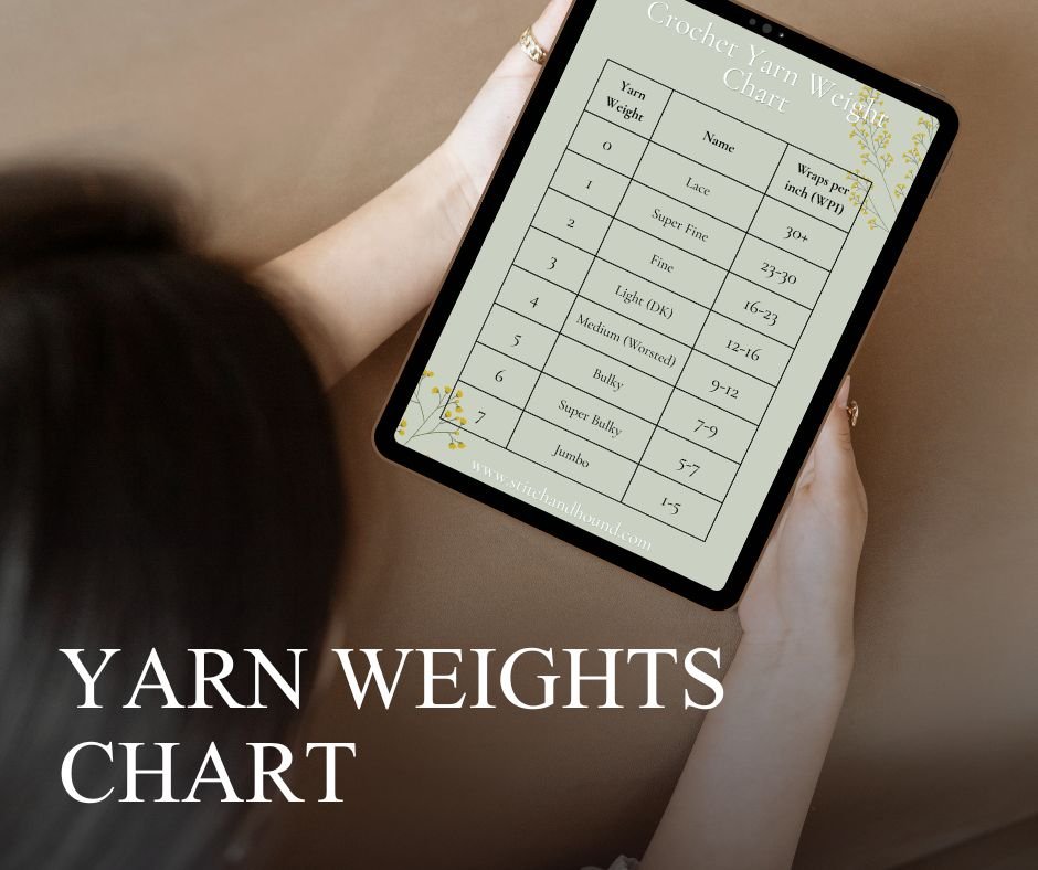 Crochet Yarn Weight Chart + How to Measure Wraps Per Inch (WPI)