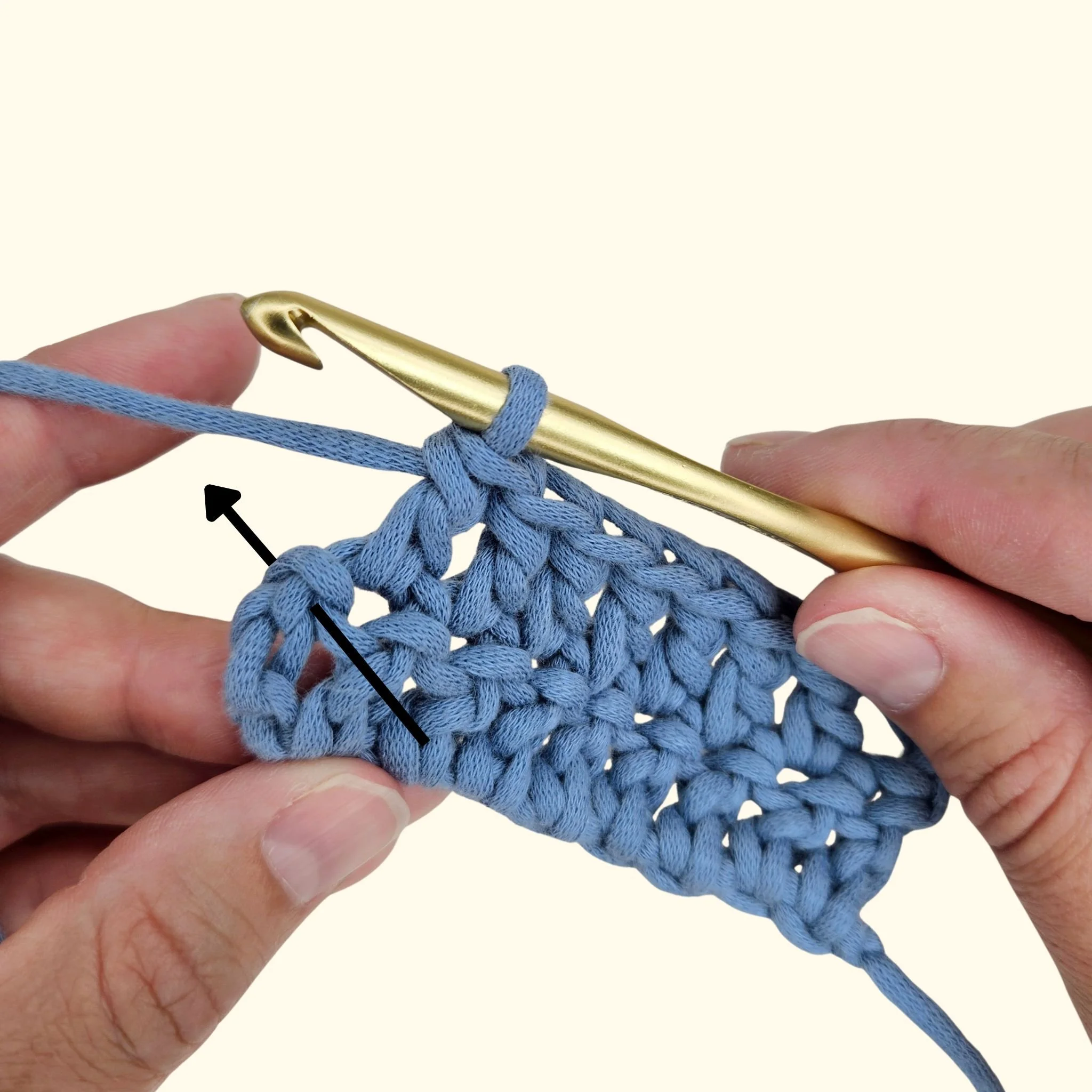 how to work into crochet turning chains