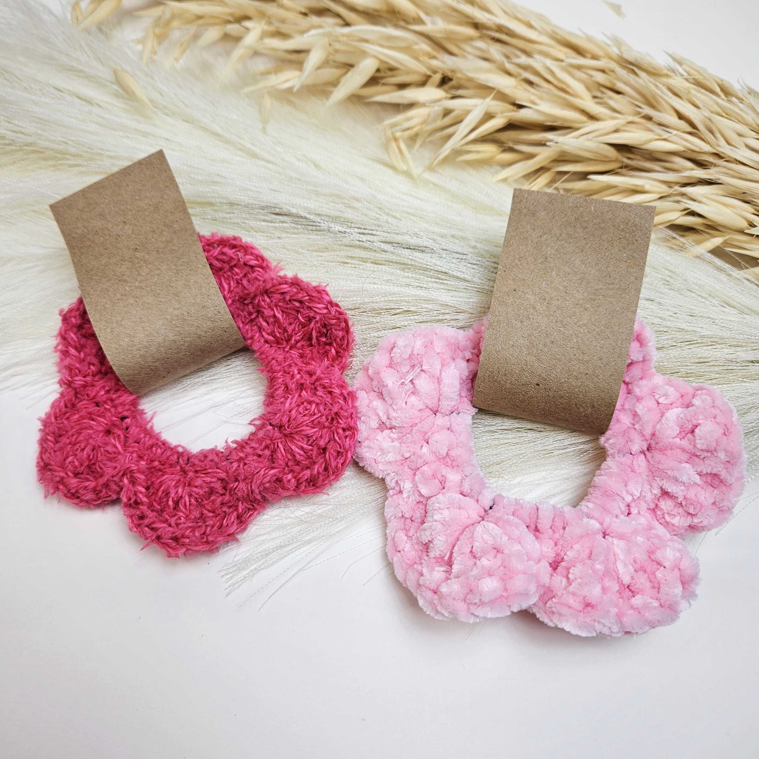 Crochet Flower Hair Scrunchies