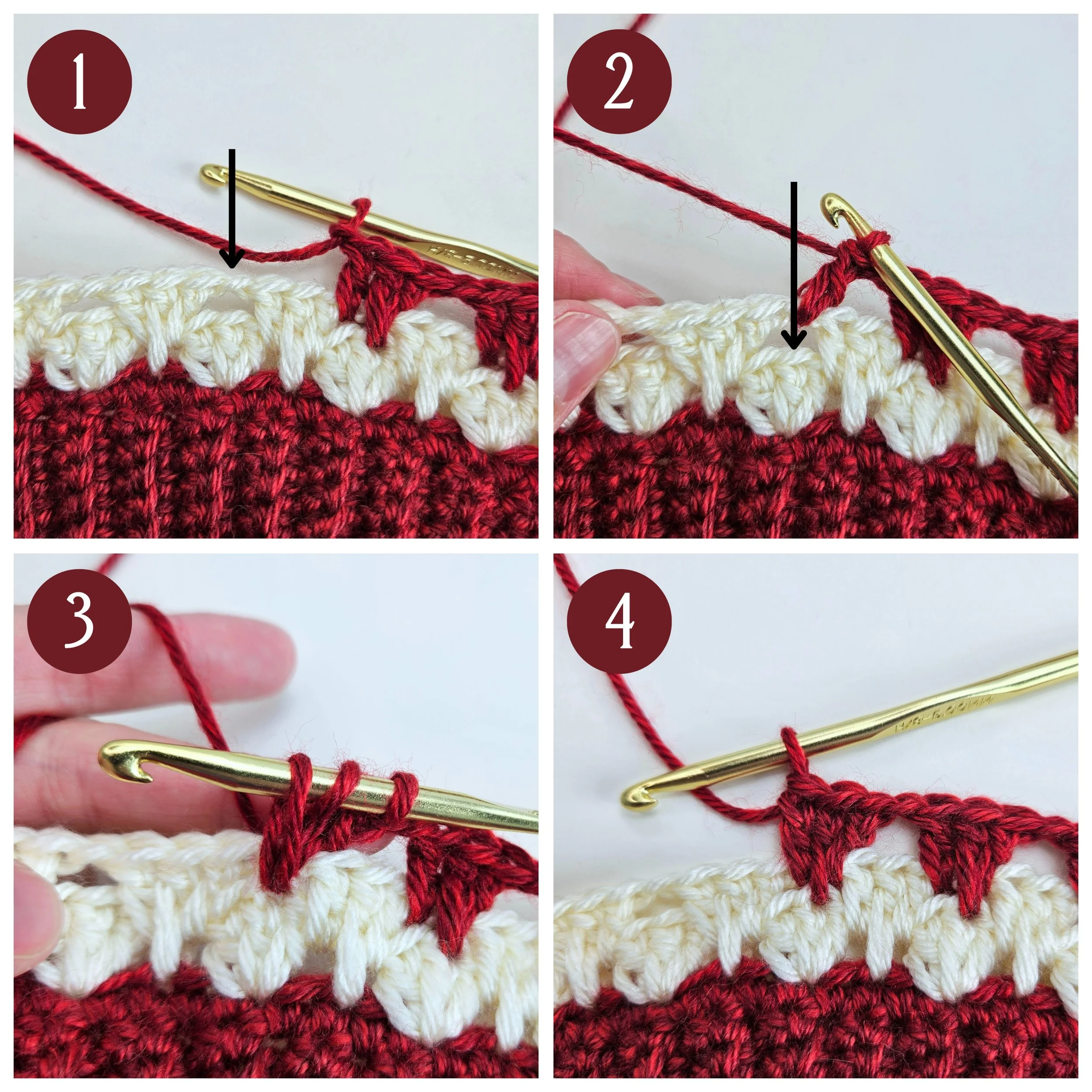 How to crochet the granny spike stitch, a fun variation on a traditional crochet granny stitch