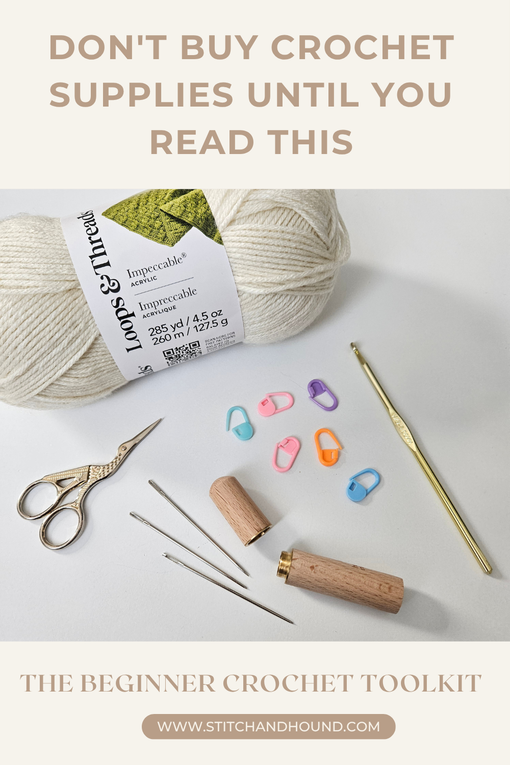 crochet toolkit and supplies for beginners