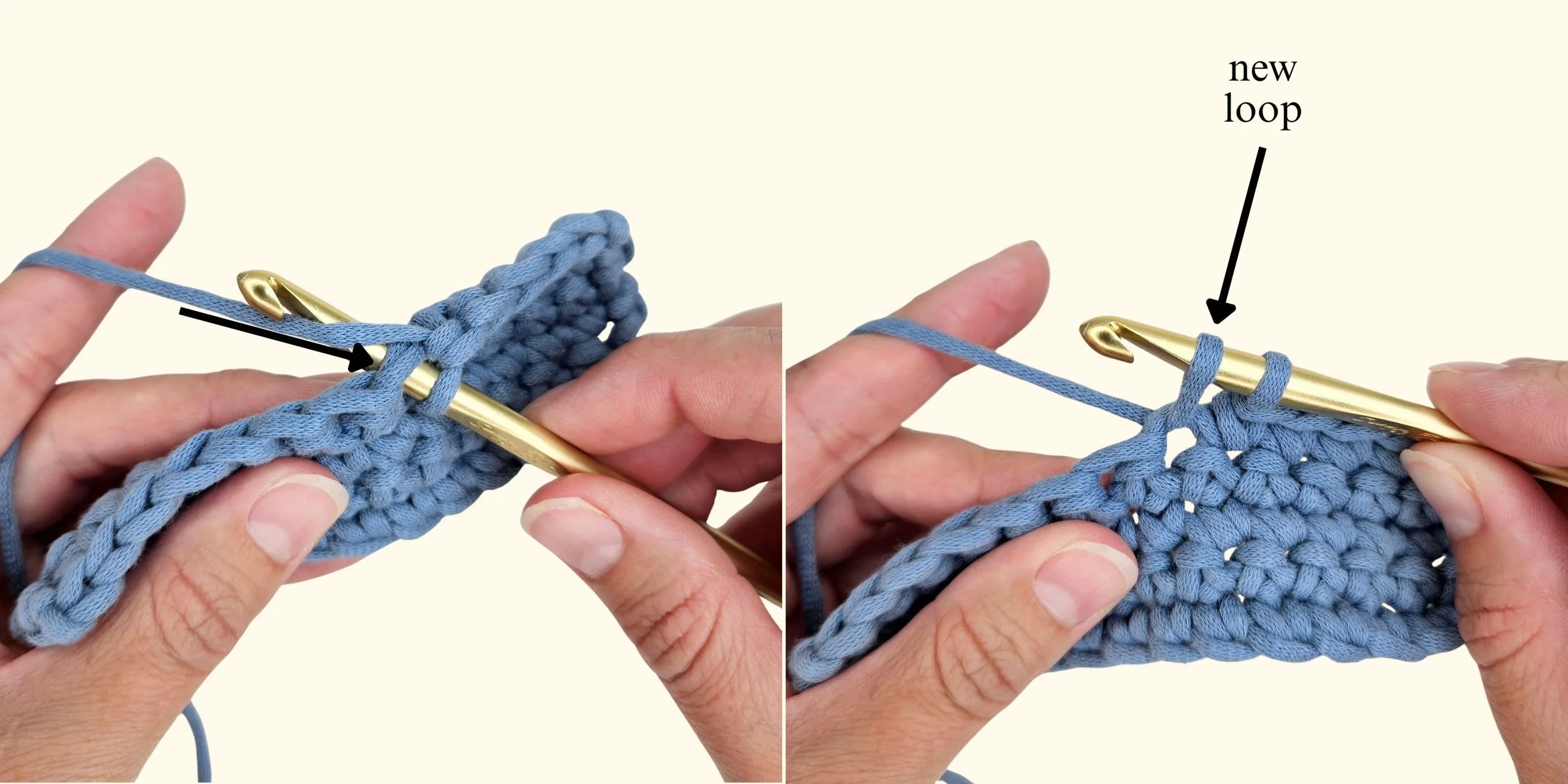 how to pull up a new loop in crochet