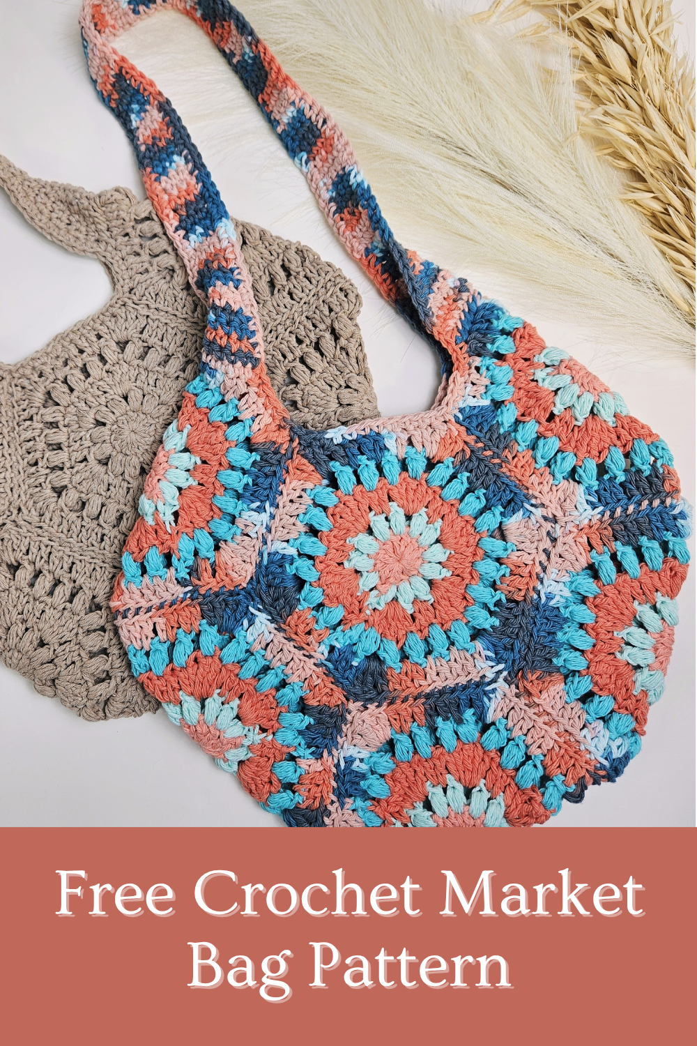 crochet market bag pattern for markets, purses, or gifts