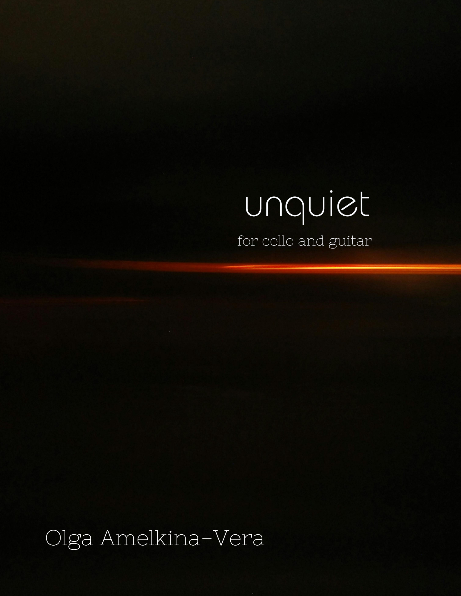 Unquiet (2025) for cello and guitar