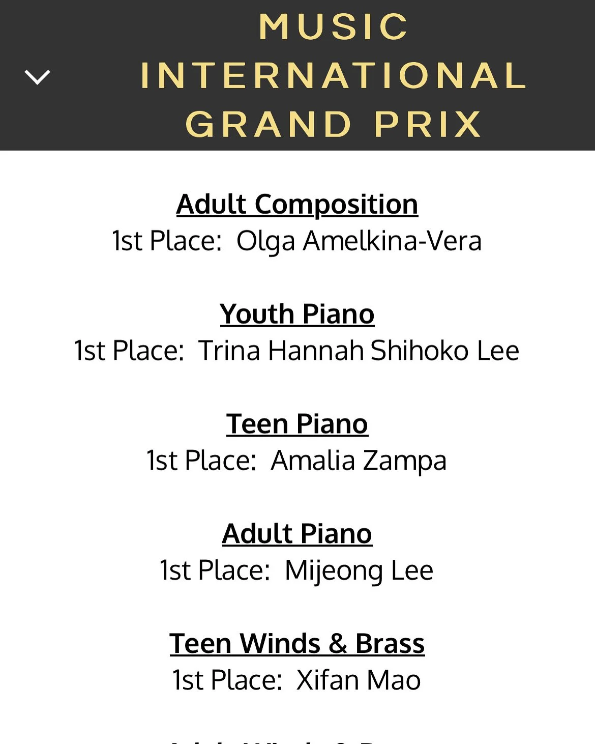First Prize in Composition at the 2025 Music International Grand Prix Competition!