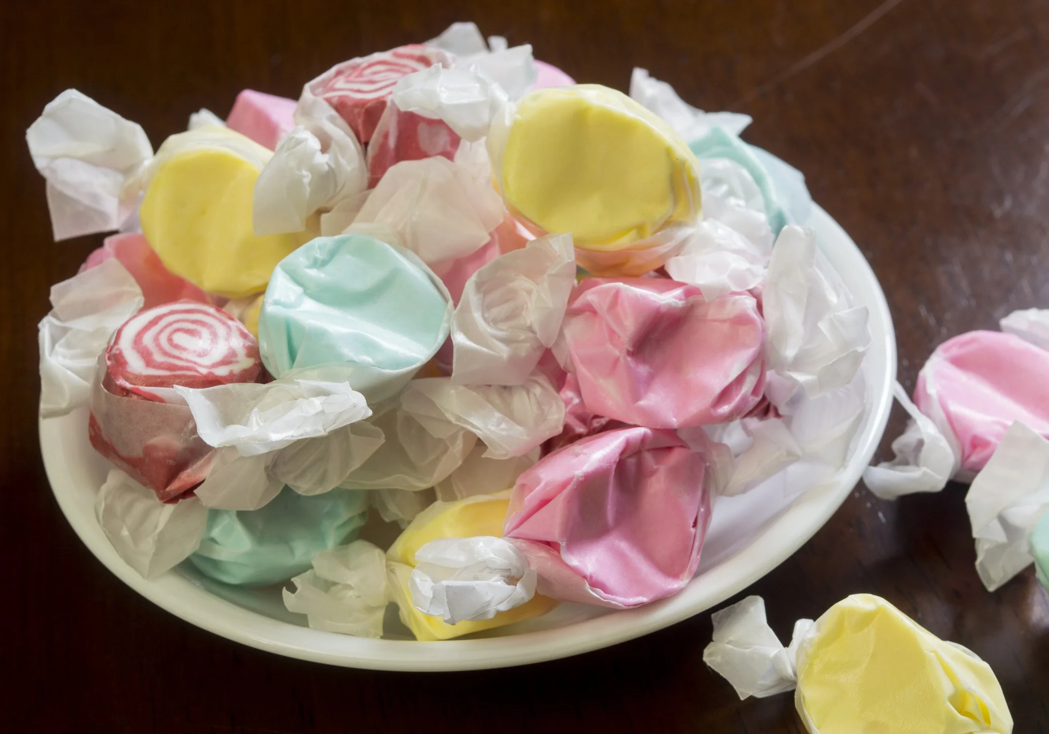 Plate of taffy