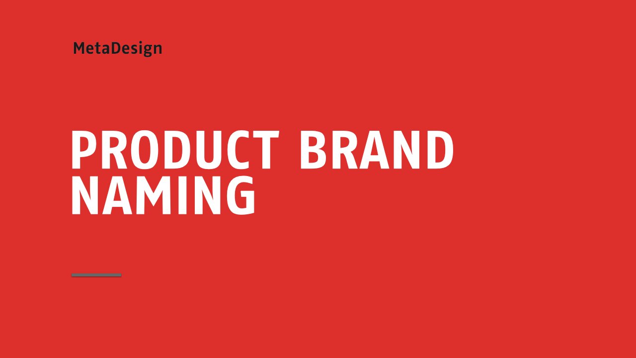 Product Brand Naming Pres