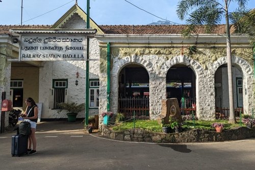Train station in Badulla, Sri Lanka.