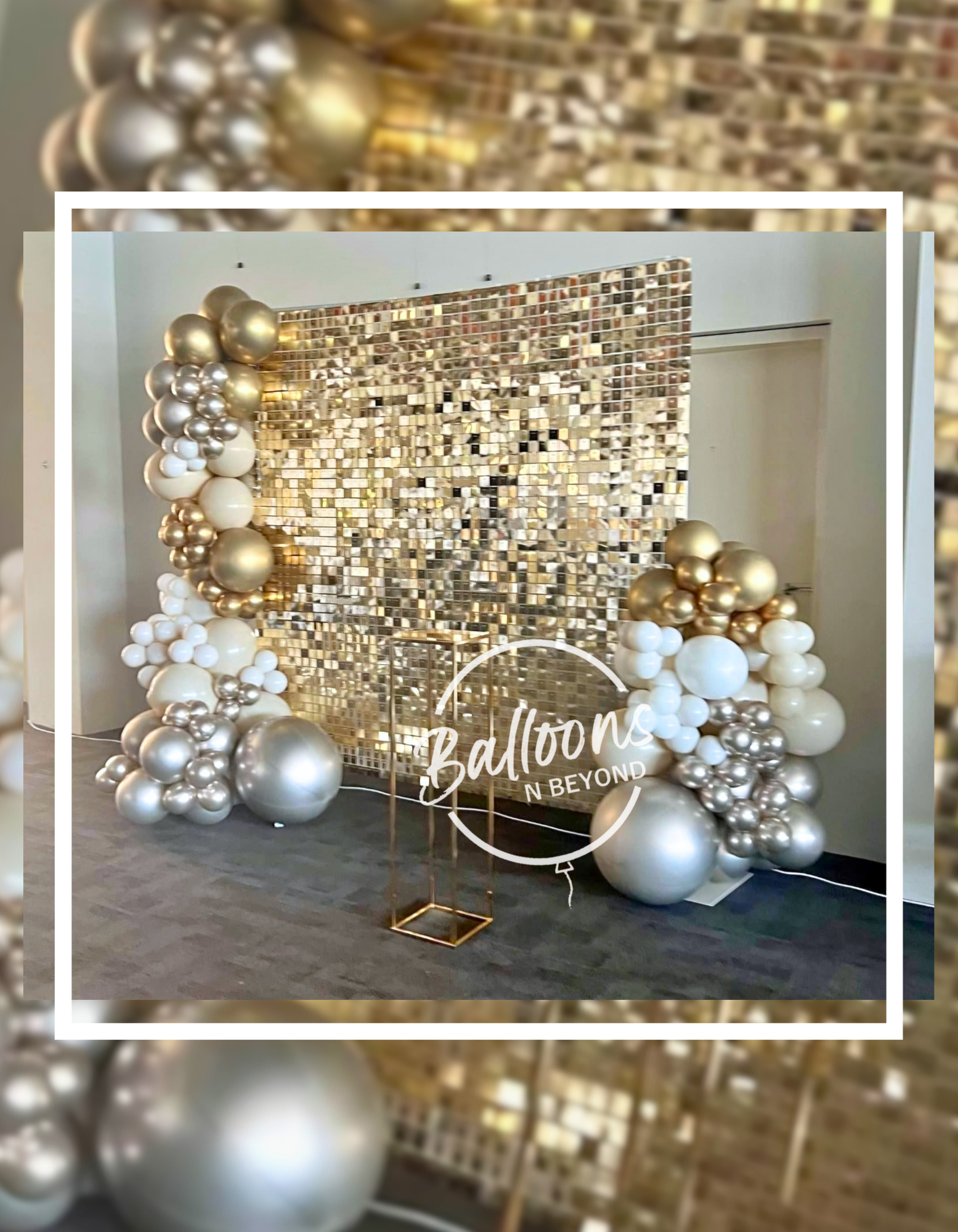 Shimmer Wall Hire Newcastle Delivery - Balloons n Beyond Newcastle 