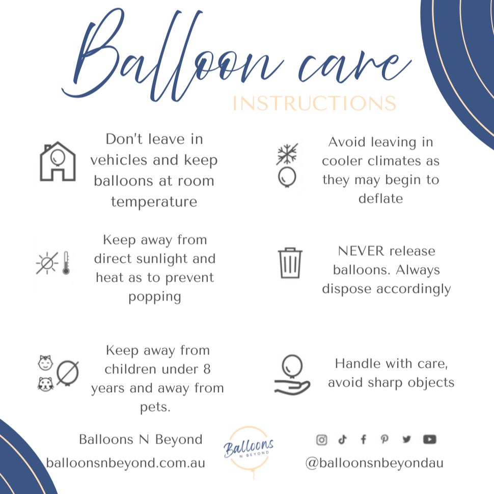 Balloon Care Instructions